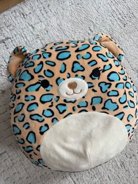 Squishmallow Blue & Orange Yellow Leopard Stuffed Animal Toy